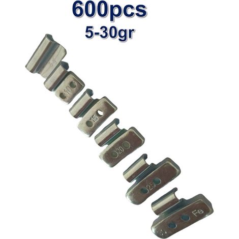 600 Plombs Masses d’Equilibrage à Frapper pour Jantes Alu / Aluminium 5-30g