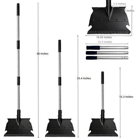 Pelle jardin acier inoxydable, de en grattoir à glace amovible et outil désherbage pour le (1/5)