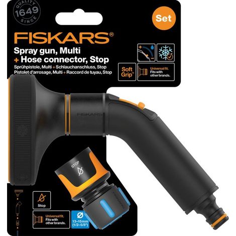 Pistola per irrigazione Fiskars comfort 5 funzioni impugnatura SoftGrip