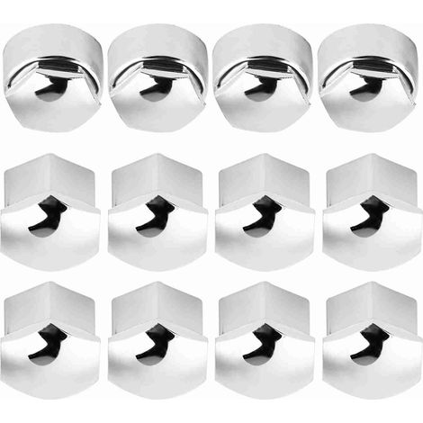 20 écrous de roue 17mm, embouts antivol argentés pour protection de moyeu auto (1/5)