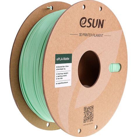 eSUN PLA-Matte Filament, 1.75mm, 1000g (Paper Spool) eSUN PLA-Matte Filament 1.75mm 1000g Mint Green