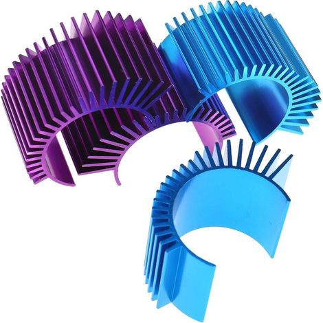 radiadores de aletas de refrigeración de aluminio para motores eléctricos con escobillas y sin escobillas RS540 y 550, piezas y accesorios para coches RC. (1/5)