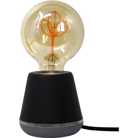 Lampe d'intérieur design Yella en métal noir et ampoule LED (1/3)