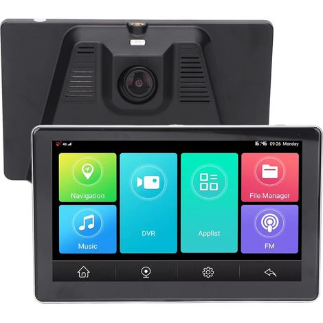 Caméra de Tableau de Bord de Voiture, 7 Pouces pour Android 8.1 Caméra de Tableau de Bord Grand Angle à 120 Degrés Intégrée WiFi GPS Navigation Enregistreur de Caméra de Tableau (1/5)