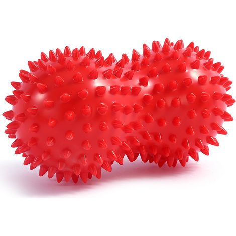 Boule de massage musculaire pointue rouge, rouleau de yoga pour massage et fitness