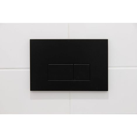 FugaFlow Eccelente Press Plaque de commande DualFlush pour bâti-support Geberit UP320 Métal rectangulaire Noir mat (1/5)