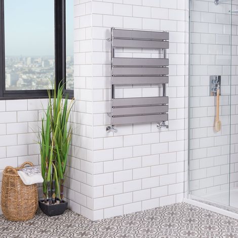 WarmeHaus Chrome Flat Panel Heated Towel Rail 800x600mm