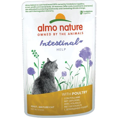 Almo Nature Gatto Functional Adult e Mature Intestinal Help 70gr con Pollame