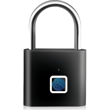 USB Fingerprint Padlock, USB Charging, Keyless Padlock for Gym, Long Life Battery, Weatherproof (1/3)