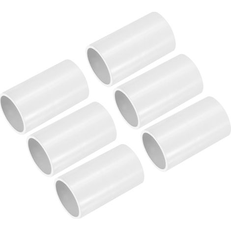 PVC Duct Coupler 25mm Straight Coupler for Domestic Electric Hose Pack of 6 (1/5)