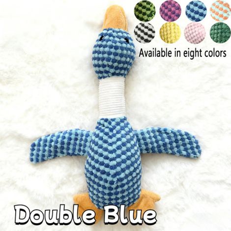 Jouet en peluche couineur pour chien, bleu