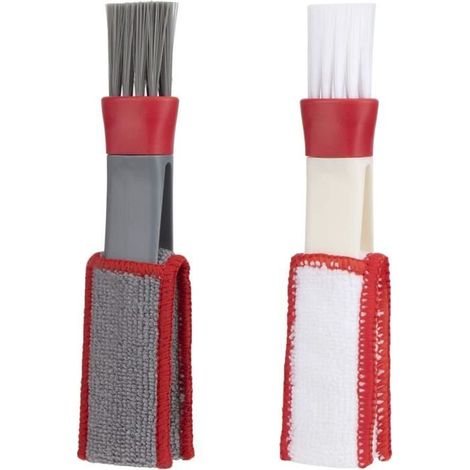 Brosse de nettoyage d'aération de voiture,Brosse de nettoyage 2 en 1,Pinceau Detailing,pour claviers de ventilation de voiture (1/4)