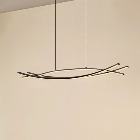 [NEUWERTIG] B-Ware Lucande Hängeleuchte Pendelleuchte Led Sayori Schwarz Dimmbar Lampe Beleuchtung