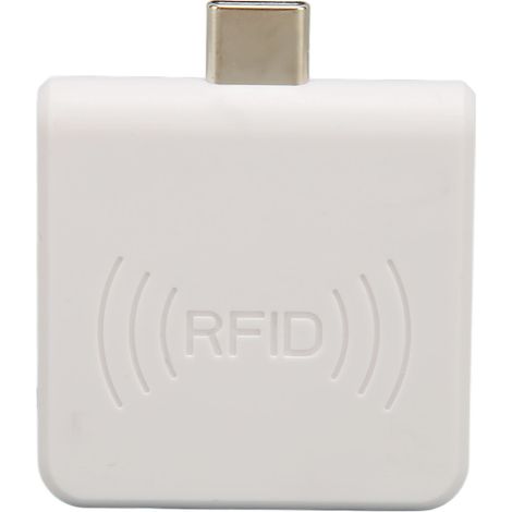 Lecteur de cartes RFID 125Khz portable blanc avec interface Type C pour téléphone (1/5)