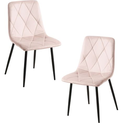 Packs Sillas Comedor - Pack 2 Sillas Lyke Terciopelo - Rosa (1/5)