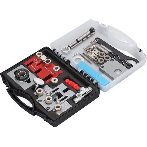 Gabarit de perçage pour tourillons, guide de perçage, kit d'outils de perçage en alliage d'aluminium pour le travail du bois