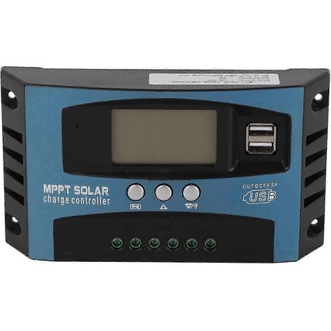 40A MPPT 12V/24V Solarladeregler, intelligente Erkennung, LCD-Display, Solarmodul-Laderegler mit 10A Ausgang (1/4)