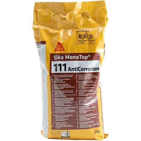 Sika - Sika Monotop 111 Anticorrosion, Grigia verde - Malta cementizia fluida - Protezione anticorrosiva delle armature e ponte adesivo - 2kg