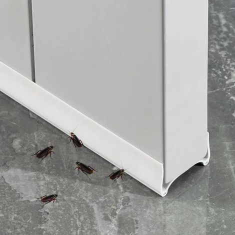 Joint isolant auto-adhésif pour porte, barrière thermique et phonique, bande d'étanchéité souple en bas de porte, 96 cm (blanc, épaisseur double) (1/4)