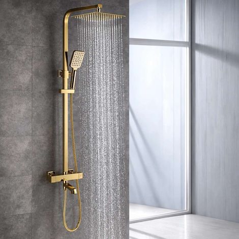 Colonne bain douche thermostatique dorée, Cécile (1/5)