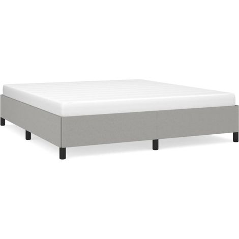 Maison Exclusive - Bettgestell ohne Matratze Hellgrau 160x200 cm (1/5)