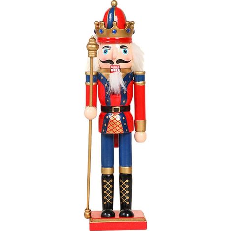 Poupées de Soldat de noël colorées, décorations en Bois de noël, Noyer, Dessus de Table d ' Hiver en Bois (1/5)
