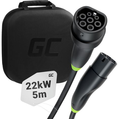 Câble de recharge pour véhicule électrique Green Cell EVKABGC01, noir, type 2, 3 et 5 m (1/5)