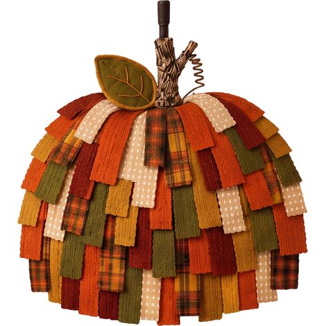 Adorno creativo de calabaza de patchwork - Centro de mesa festivo para Acción de Gracias y otoño, decoración otoñal, 1 pieza (1/5)