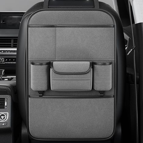 (Exclusivité Asie du Sud-Est) Sac de rangement suspendu pour dossier de siège auto, idéal pour ranger vos affaires dans la voiture (Prix de vente conseillé : 319 000 VND) Gris (1/2)