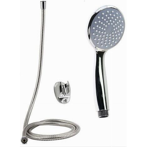 Trade Shop - Kit De Ducha Doccaino Cabeza De Ducha Redonda Cuarto De Baño Con Encaje 1.5 M Soporte 79976 - (1/2)