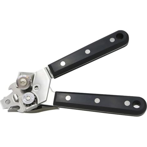 HEMOTON Manueller Dosenöffner aus Edelstahl mit dunklem Holzgriff (1/5)