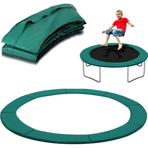 Randaco Trampolin Randabdeckung Ø 366 cm Grün, Randschutz Federabdeckung, reißfest, wetterfest