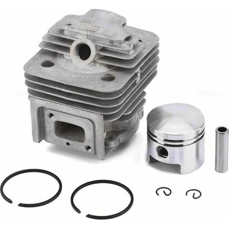Cilindro pistone decespugliatore trivella 52CC con fasce spinotto guarnizione 18
