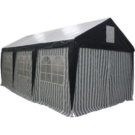 TrendLine Seitenteile für Großraumzelt 3 x 6 m , grün-weiß, 6 Stück Seitenteile