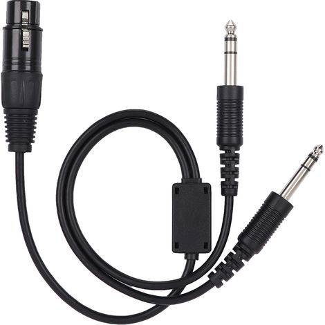 Adaptateur Câble Aviation 5 Broches pour Casque Airbus XLR vers Double Prise GA (1/5)