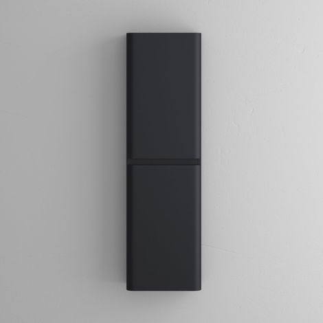 Mai & Mai Meuble de Salle de Bains Meuble Colonne de Rangement Murale Armoire Haute 35x20x120cm Noir Mat Lucca (1/5)