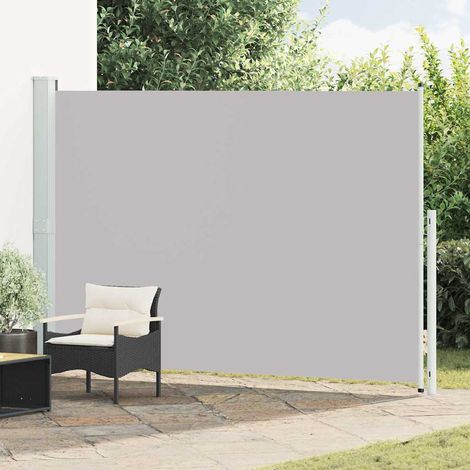 vidaXL Toldo lateral retráctil para patio gris 200x314 cm (1/5)
