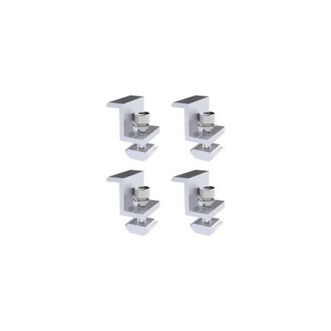 Paquet de 4 supports de panneau solaire, pince d'extrémité de 30 mm, support de panneau solaire, support Z, pince réglable, support de panneau solaire photovoltaïque photovoltaïque (1/5)