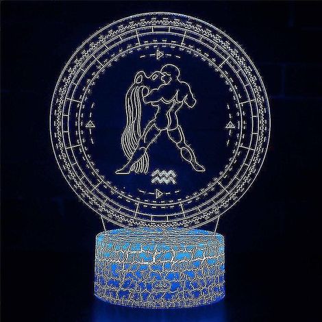 Lampe à illusion 3D, 7 couleurs à changement optique, lumière tactile, USB et télécommande, style Art Déco, pour une ambiance romantique (1/4)