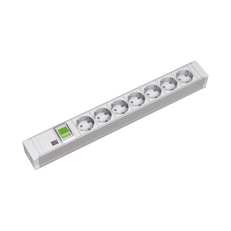 BACHMANN 19" PVC 7xCEE7/3 1xInterrupteur Strom 2,0m CEE7/7, 333.600