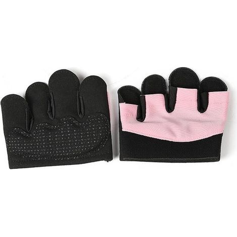 Guanti da allenamento sportivo Resistenti e antiscivolo, ideali per sollevamento pesi e allenamento fitness 1 paio, rosa, taglia L (1/5)