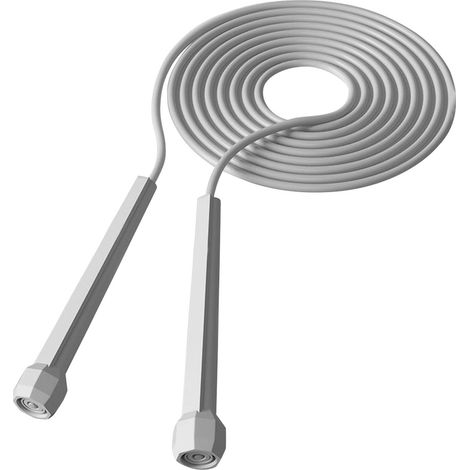 Corde à sauter fitness avec poignée portable réglable pour enfants adultes étudiants gris (1/5)