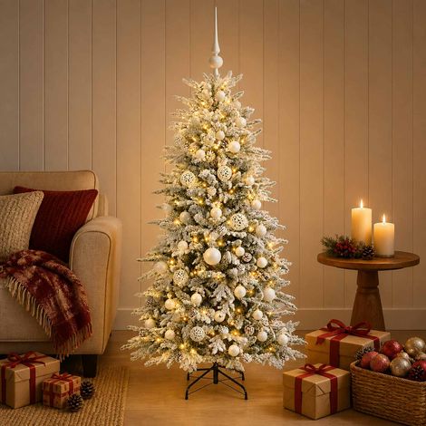 vidaXL Árbol de Navidad artificial con bolas 150 cm 150 LED (1/5)