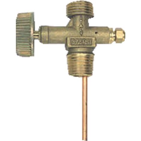 Robinet de bouteille GPL 1/2" Conique - Sortie 20 x 1/14" M SX - Idrhaus
