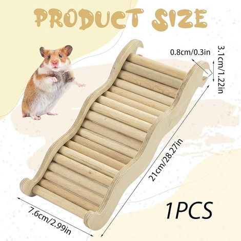 Pont pour Hamster Ondulé Accessoire Bois d’Escalade (1/4)
