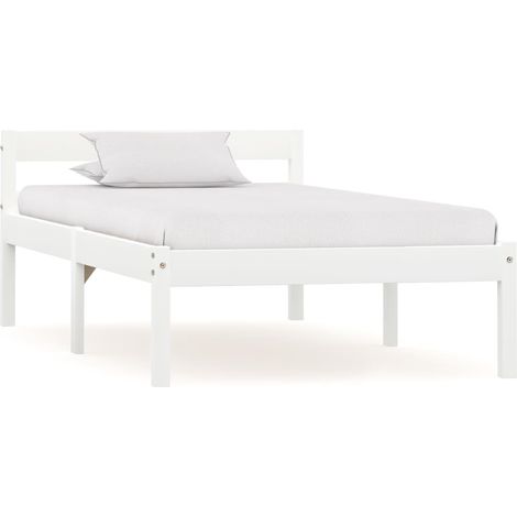 vidaXL Dormeuse Estraibile senza Materasso Bianca Legno Pino 90x200 cm (1/5)