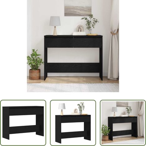 Table console chêne noir - Table console Chêne noir 100 x 35 x 76,5 cm Bois d'ingénierie (1/5)