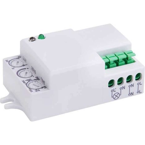 Sensor de movimiento de microondas V-TAC de 180° a 360° para montaje en techo (máx. 300 W) IP20 (1/2)