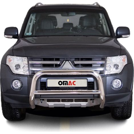 Pare-Buffle Avant Pour Mitsubishi Pajero 2007-2014 Argent (1/5)