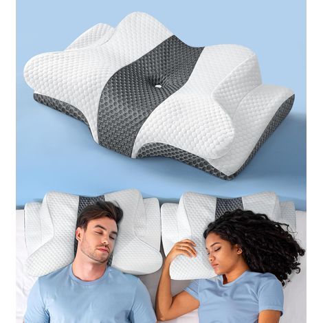 Sleep Doctor - Cuscino cervicale per dormire, ergonomico, ortopedico rinfrescante per alleviare il dolore, cuscino in schiuma viscoelastica per chi dorme sul do (1/3)